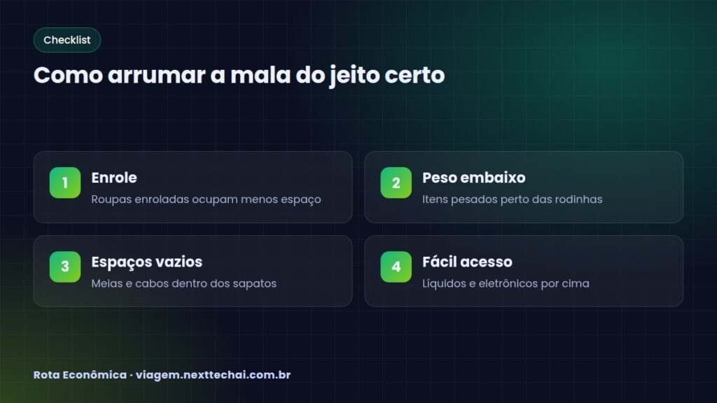 Como arrumar a mala do jeito certo