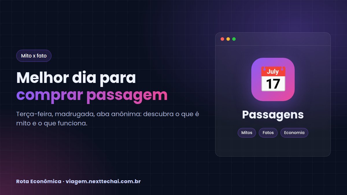 Melhor dia para comprar passagem: mitos e fatos